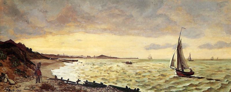 Frederic Bazille Seascape, The Beach at Sainte-Adresse